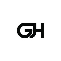 gjh initial letter monogram logo design