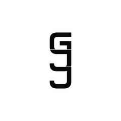 gjj initial letter monogram logo design