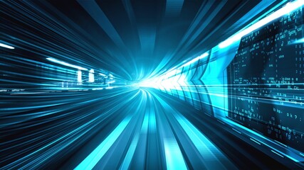 Digital data flow on road in concept of cyber global communication and coding with graphic creating...