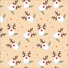 christmas pattern with snowman