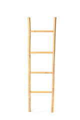 Modern ladder shelf isolated on white