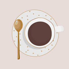 Coffee collage element, beverage illustration in aesthetic design vector