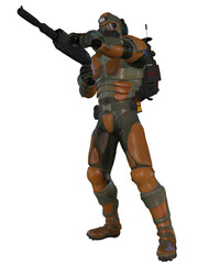 Obraz premium 3d illustration of an fantasy science fiction figure