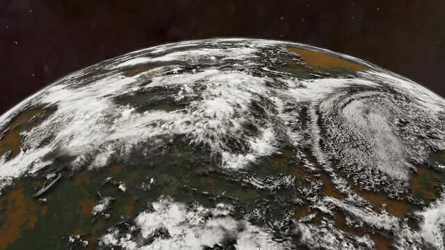 Space animation scifi desert planet