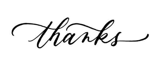 Thanks Modern Calligraphy Hand Lettering