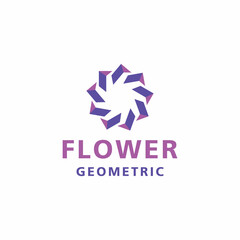 Obraz premium Geometric flower logo luxury for business