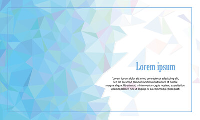 Low-poly blue gradient art, futuristic triangular ornament