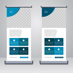 Creative corporate business roll up banner design template vector