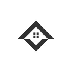 Simple house logo vector icon