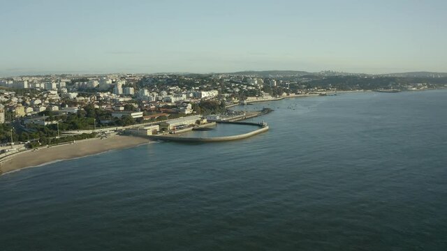 Aerial wide view of marine of Oeiras