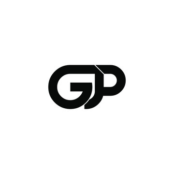 gjp initial letter monogram logo design
