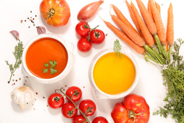 tomato soup and tomato carrot