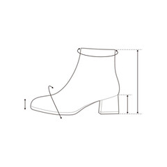 Boots Fashion Flat Sketch Template
