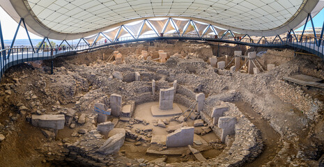 GobekliTepe in Sanliurfa, Turkey. The Ancient Site of Gobekli Tepe is The Oldest Temple of the...