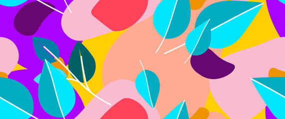 Bold Pattern Tropical Leaf Jungle Modern Motif
