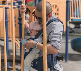 Father daughter's parent-child time