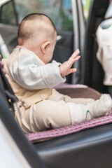Baby in an outdoor car