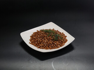 Dietary boiled buckwheat  served dill