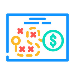 strategic business intelligence color icon vector. strategic business intelligence sign. isolated symbol illustration