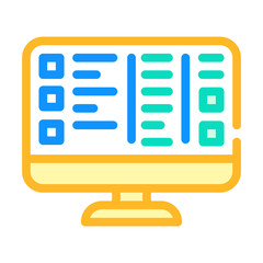 crm crew resource management color icon vector. crm crew resource management sign. isolated symbol illustration