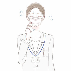 不織布マスク着用による蒸れに悩む女性医師