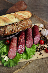 sausage  sausages 
meal food