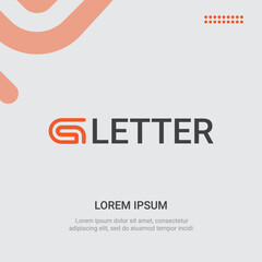 g letter logo template simple and minimalist