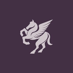 simple vegasus horse logo. vector illustration for business logo or icon
