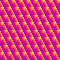 Pink yellow geometric 3d pattern. Abstract background.