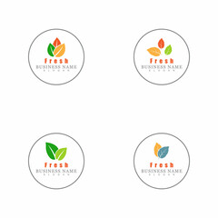 Leaf icon Vector Illustration design Logo template