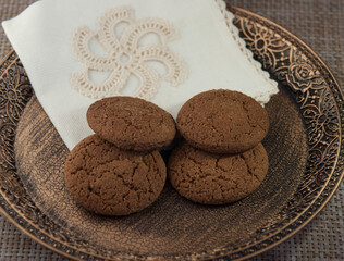 Whole healthy homemade oatmeal cookies