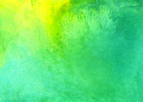 Hand drawn abstract watercolor background with texture. Sun is reflected in the water