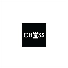 Obraz premium word chess logo vector template