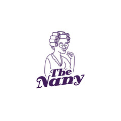 the nanny cartoon mascot logo design illustration