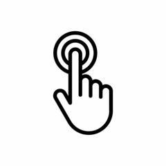 hand touch vector icon