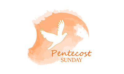 Pentecost poster design for print or use as card, flyer, Banner or T shirt