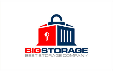Fototapeta premium Illustration vector graphic of self storage company logo design template-05