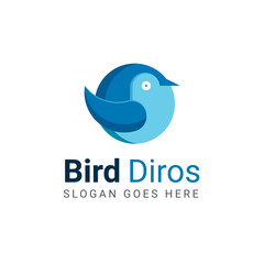 blue bird logo nature wildlife animals best of birdlovers birding love modern golden ratio logo