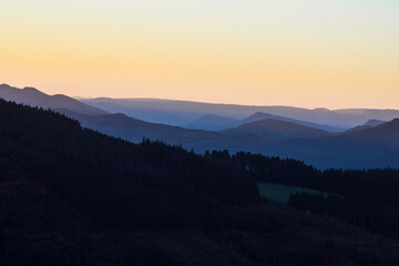 Sunrise from Monte Alen, with Gorbea in the background