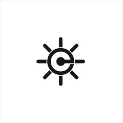 Obraz premium initial c logo vector template lamp