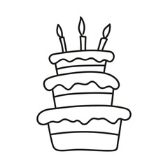 Vector birthday cake