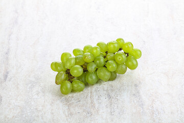 Ripe sweet green grape branch