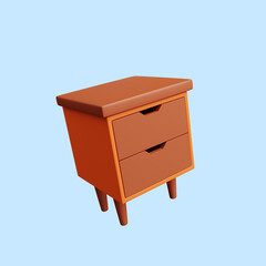 3d illustration of simple icon furniture