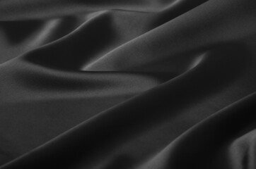 Black satin, silk, texture background