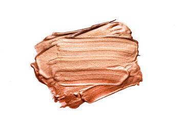Brown make up cosmetic glow stroke, isolated