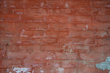 Red brick wall. Stone background.	

