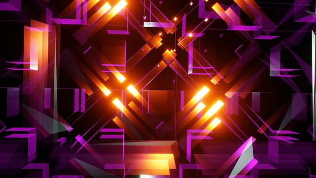 VJ Loop background of multicolored flashing lights.