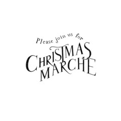 Christmas Marché calligraphy