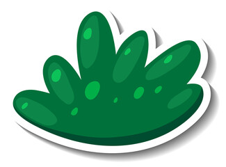 A green bush in cartoon style