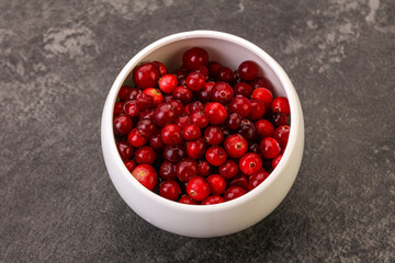 Sweet and tasty cranberry in the bowl